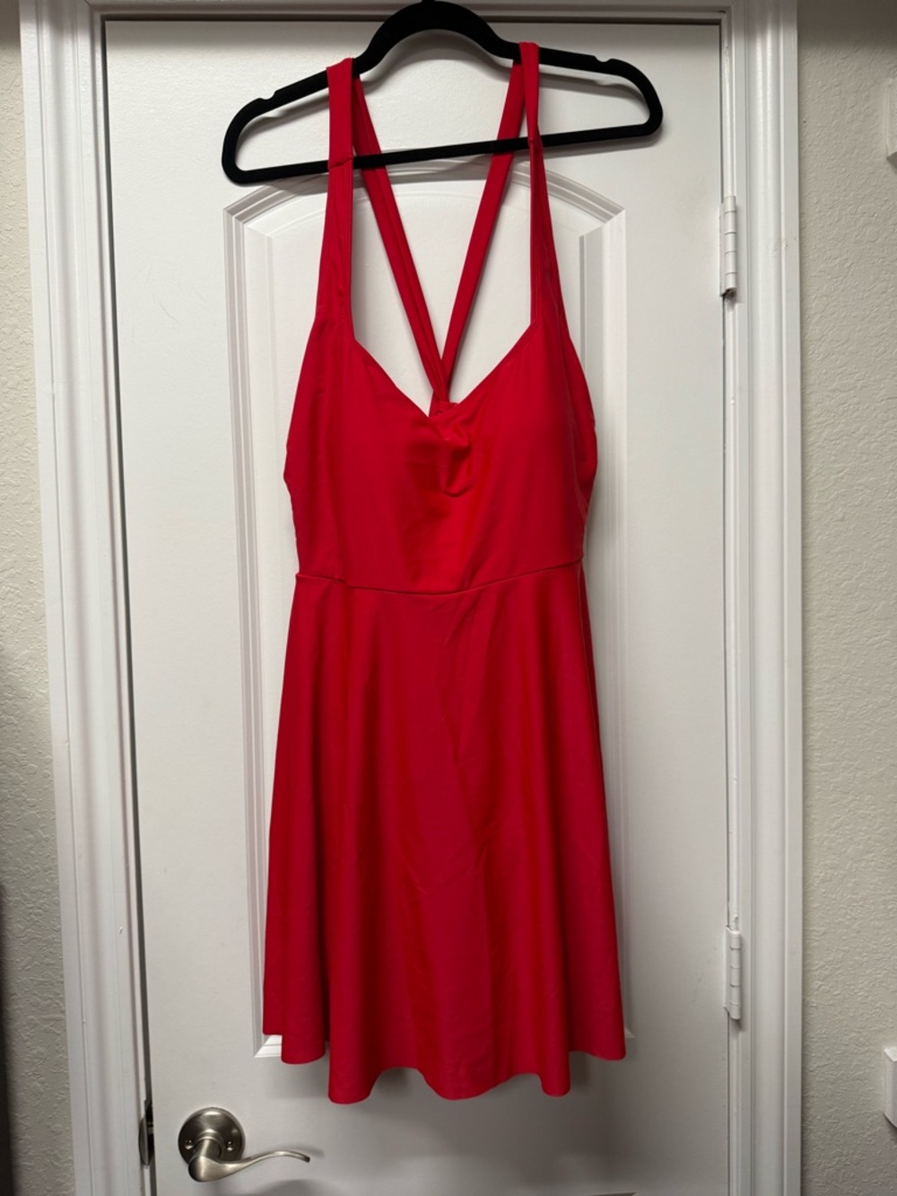 NWT B2PRITY Red Swim Dress One Piece Tummy Control Tie Back XL